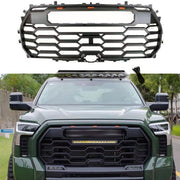 Black ABS front grille with mesh design