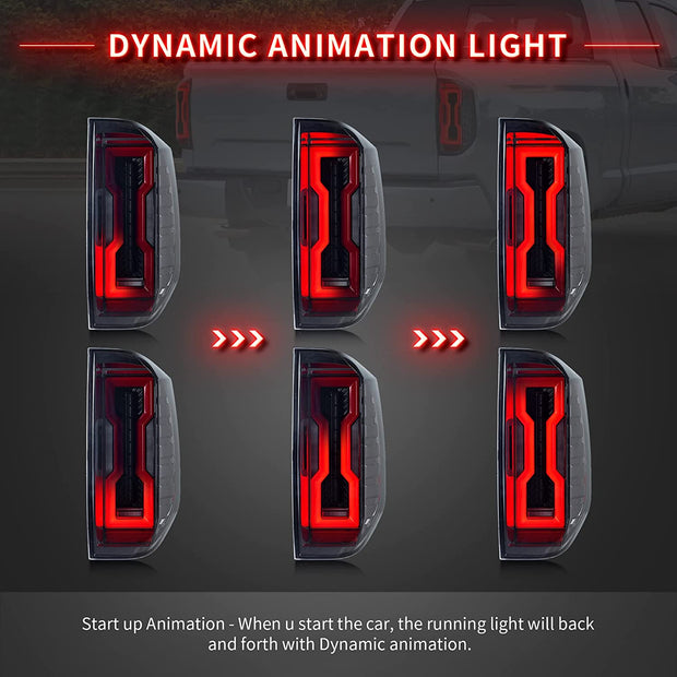 LED Tail Lights For TOYOTA Tundra 2nd Gen 2014-2020 With Start-up Animation DRL