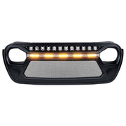 Jeep Wrangler JL 4th Generation Front Grill With Amber LED Running Lights