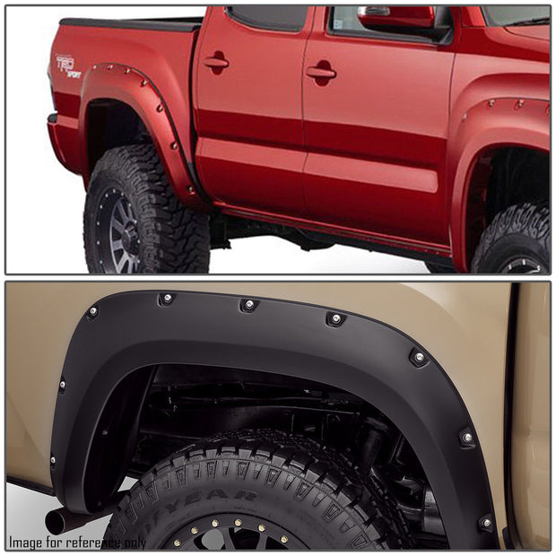 Toyota Tacoma 2016+ 4Pc  Fender Flares Cover Matte Black Set